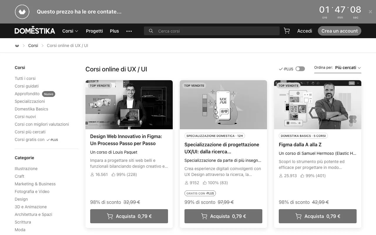 Anteprima di Domestika, corsi per designer