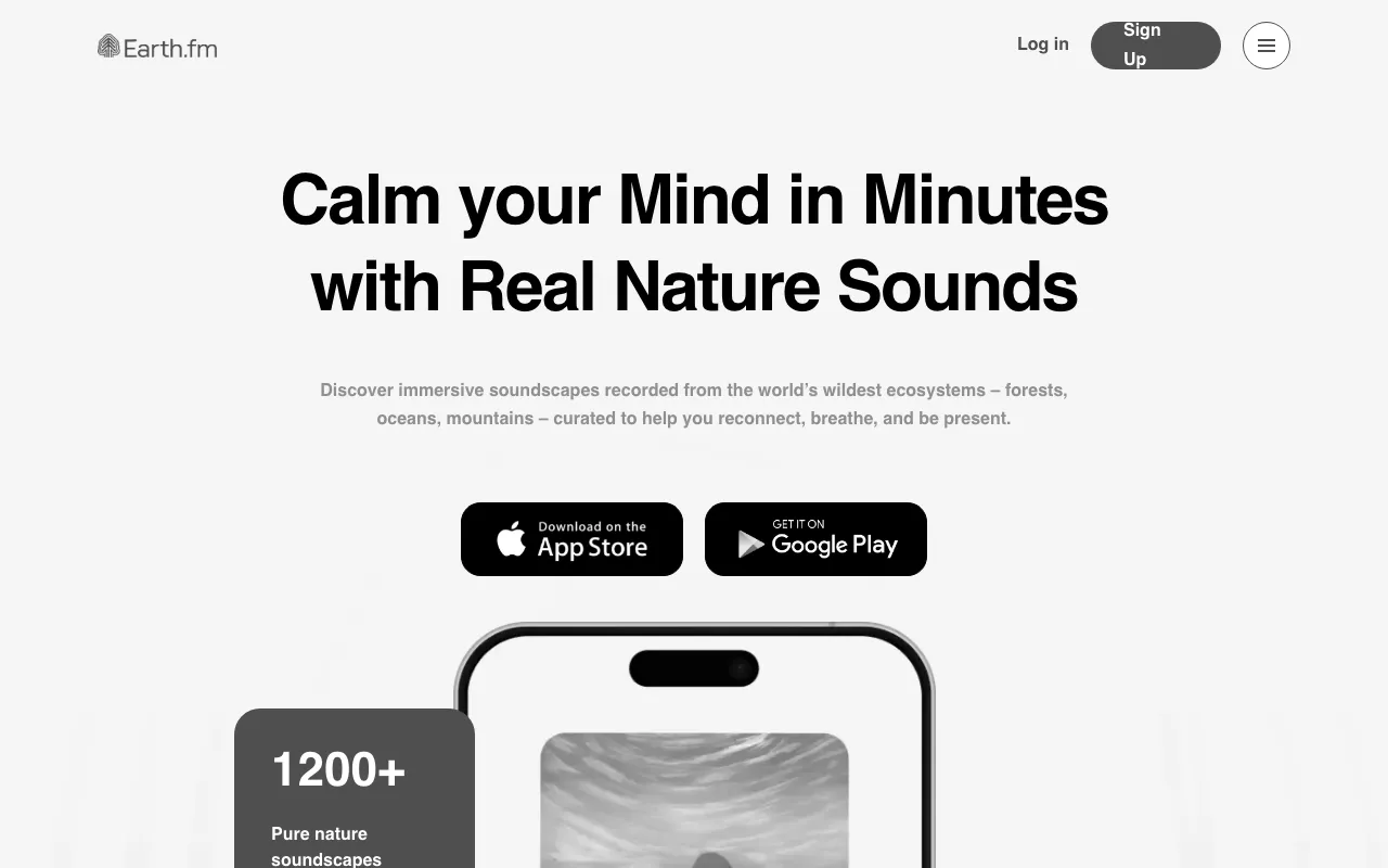 Anteprima di Earth.fm, suoni della natura