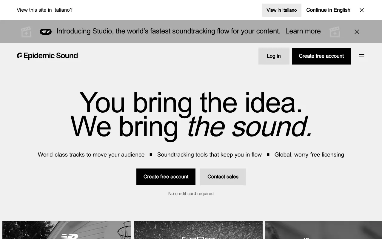 Anteprima di Epidemic Sound