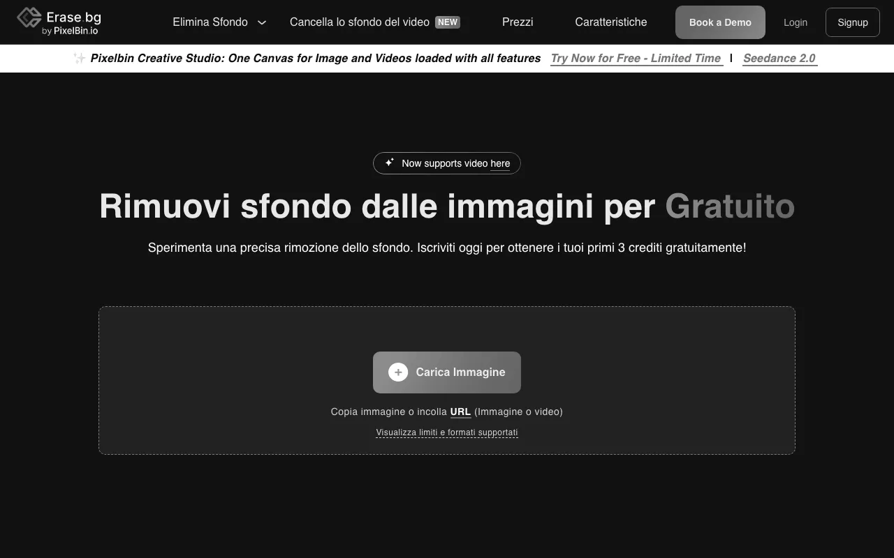 Anteprima di Erase BG, tool per scontornare online