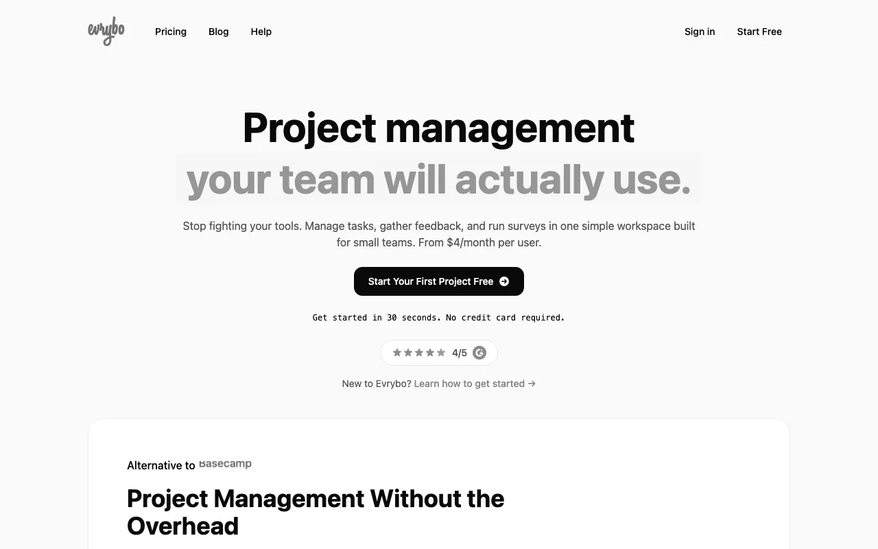 Anteprima di Evrybo, tool online per fornire feedback sul frontend