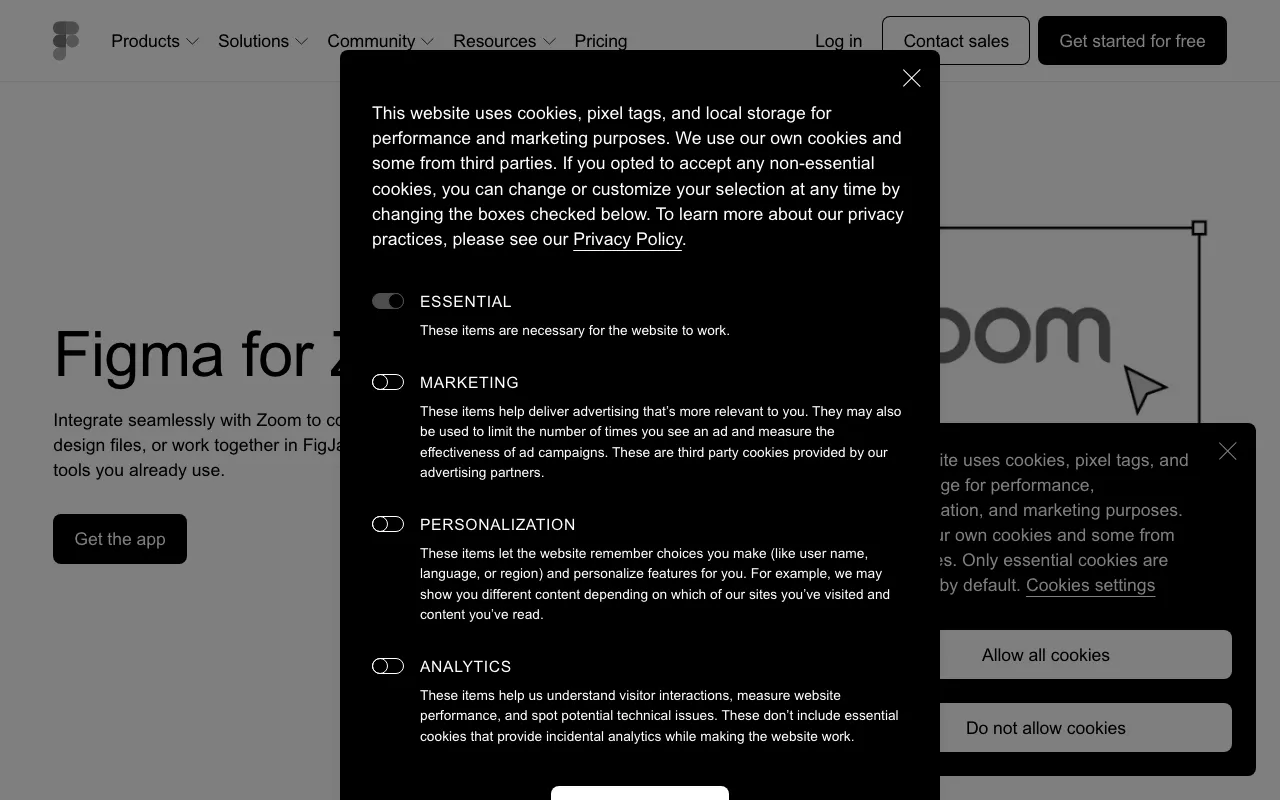 Anteprima di Figma for Zoom, plugin Figma
