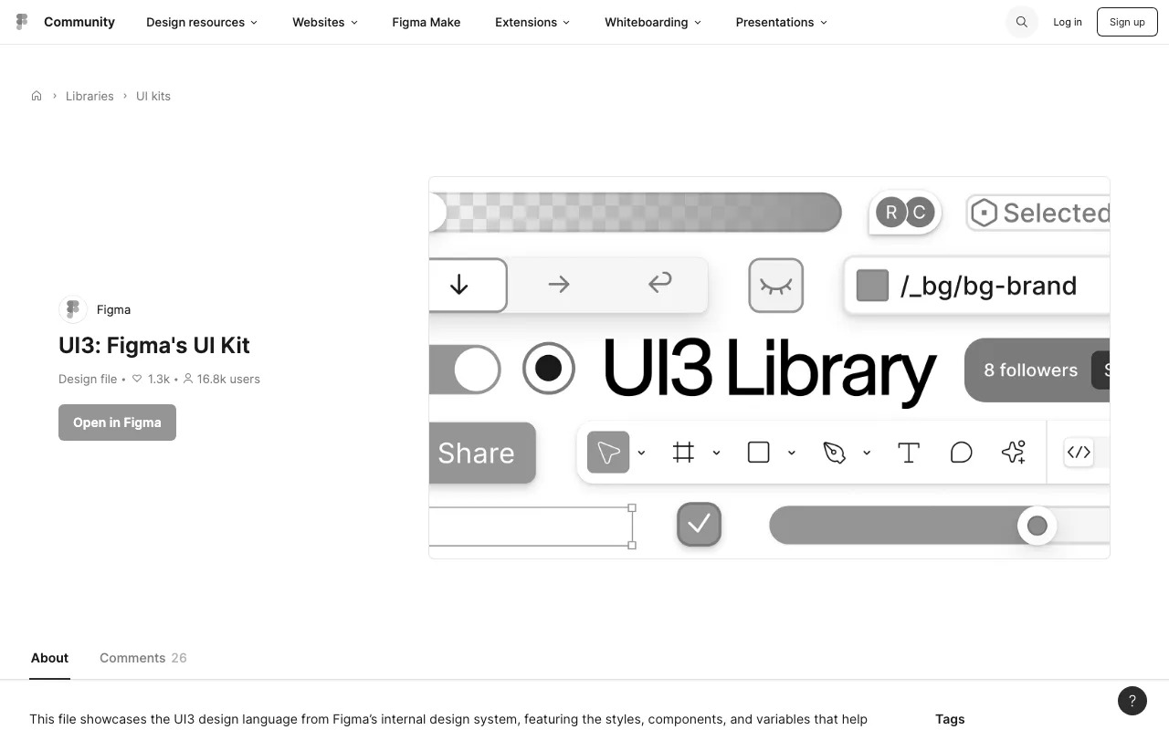 Anteprima di Figma UI3 Library