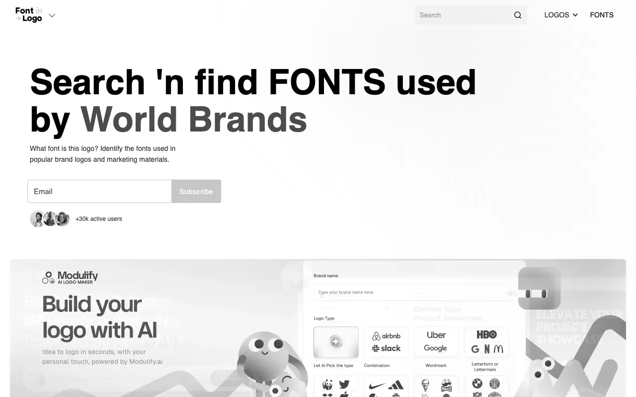 Anteprima di Font In Logo