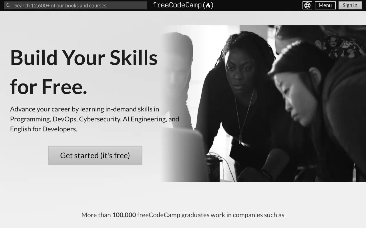Anteprima di FreeCodeCamp, corsi gratuiti di linguaggi di programmazione