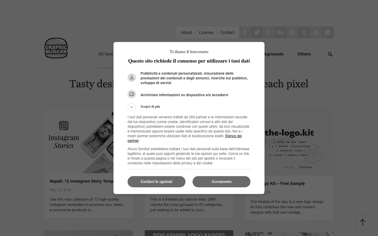 Anteprima di Graphic burger, raccolta di materiali free