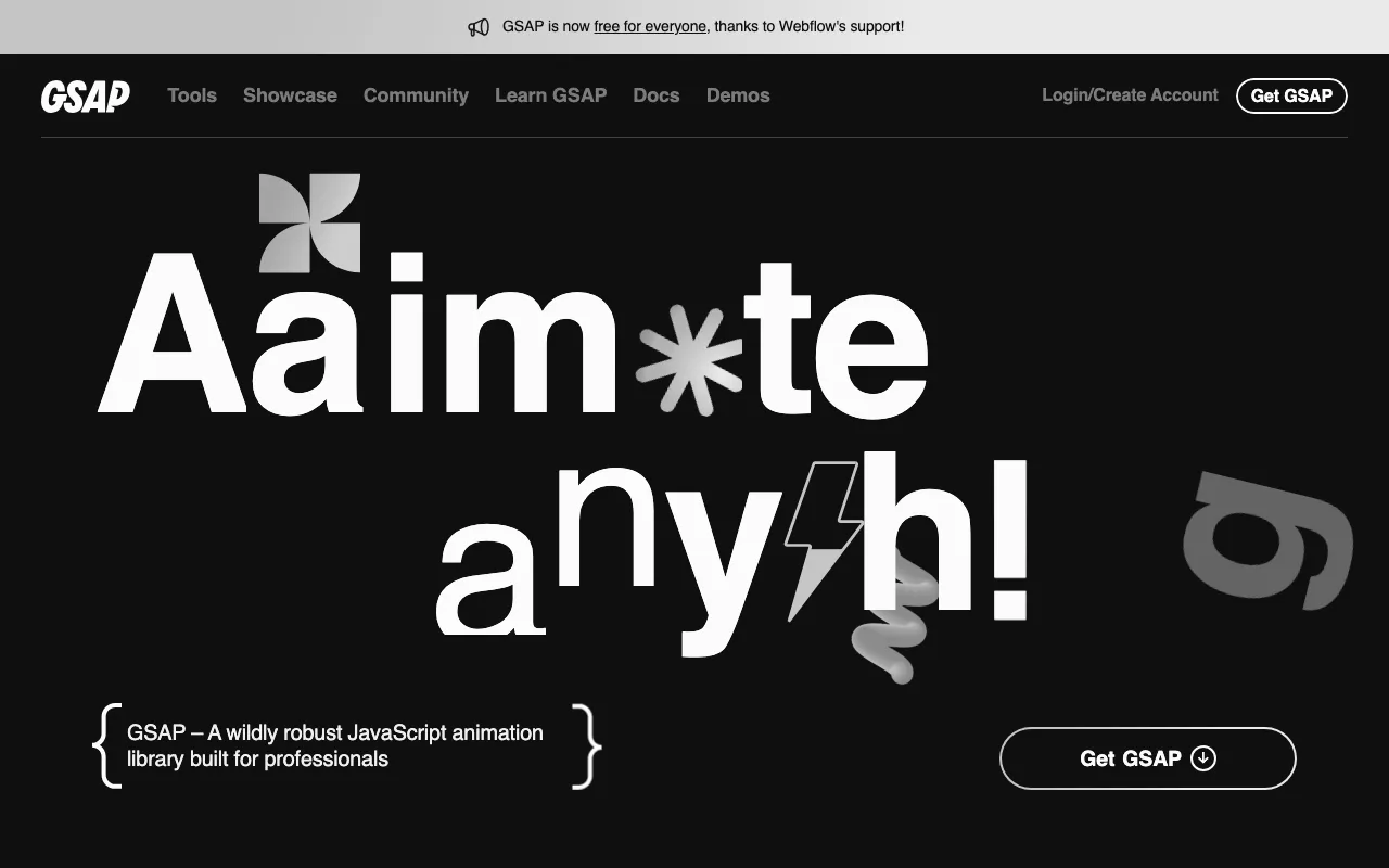 Anteprima di Gsap, tool per animazioni di UI