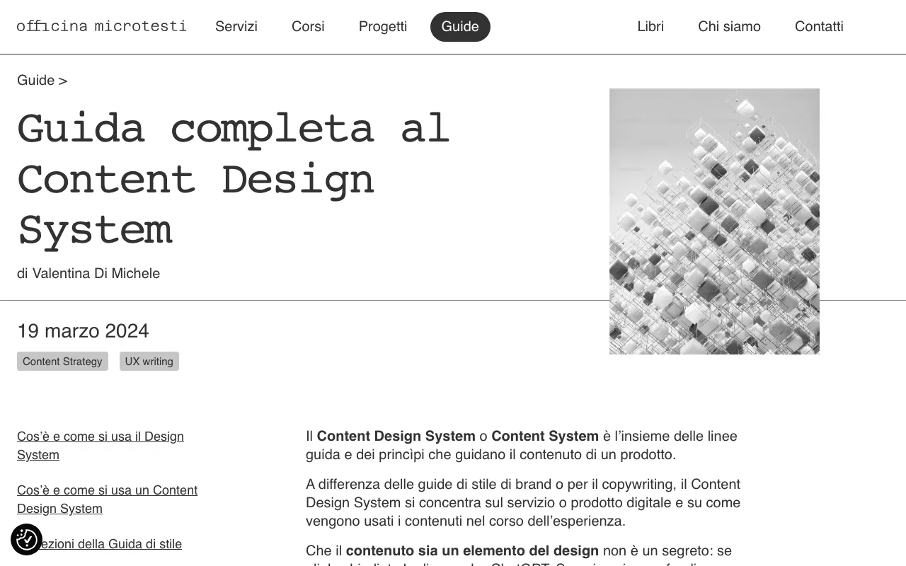 Anteprima di Guida completa al Content design system