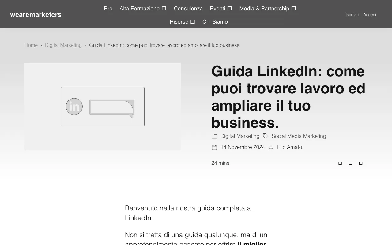 Anteprima di Guida per ottimizzare il proprio profilo LinkedIn