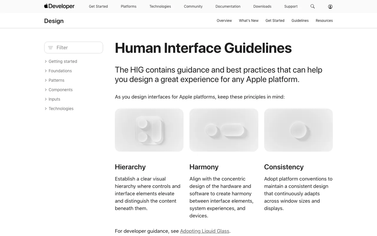 Anteprima di Human Interface Guidelines