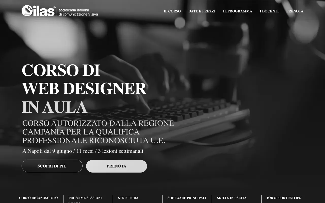 Anteprima di ILAS, corso in web design e UX
