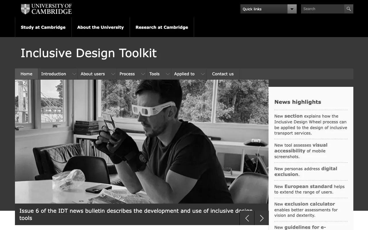 Anteprima di Inclusive Design Toolkit dell’Università del Cambridge