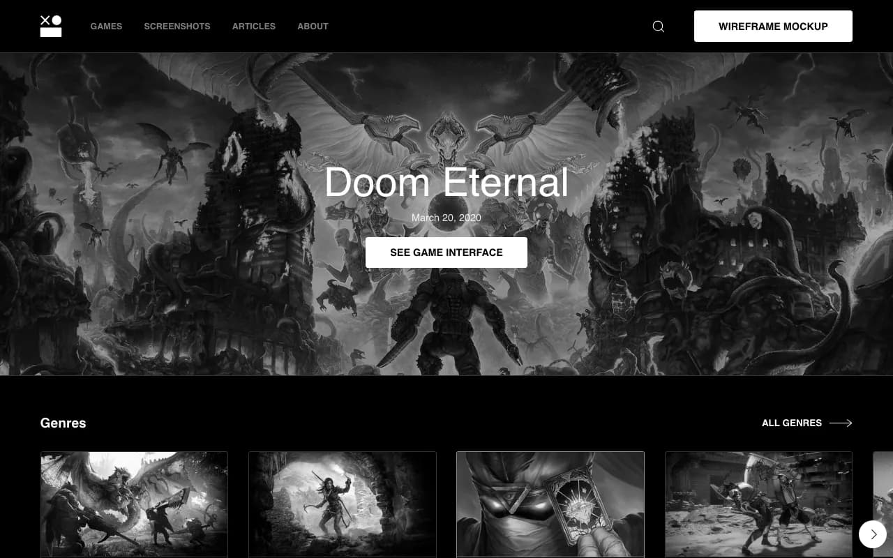 Anteprima di Interface game, raccolta di UI di giochi