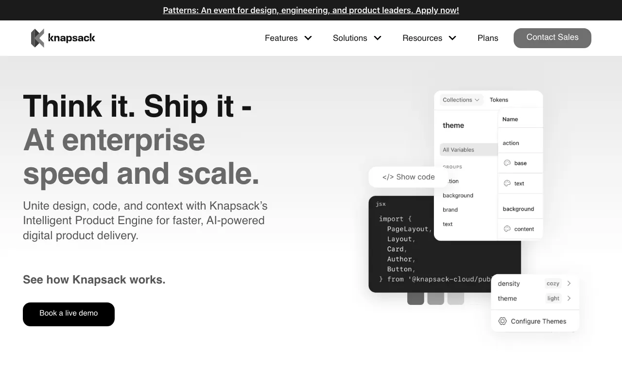 Anteprima di Knapsack, tool per creare documentazione di un design system