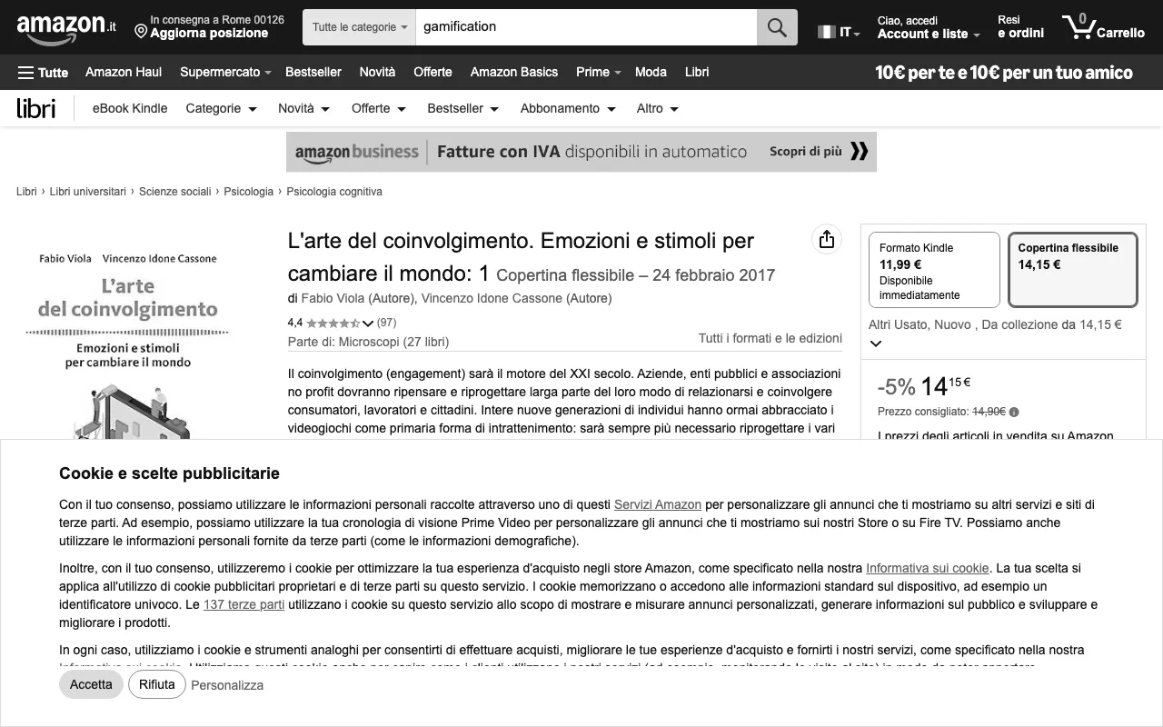 Anteprima di L'arte del coinvolgimento, libro sulla gamification