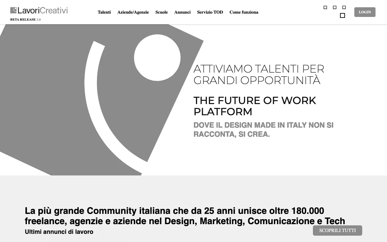 Anteprima di Lavori creativi, piattaforma per trovare lavoro