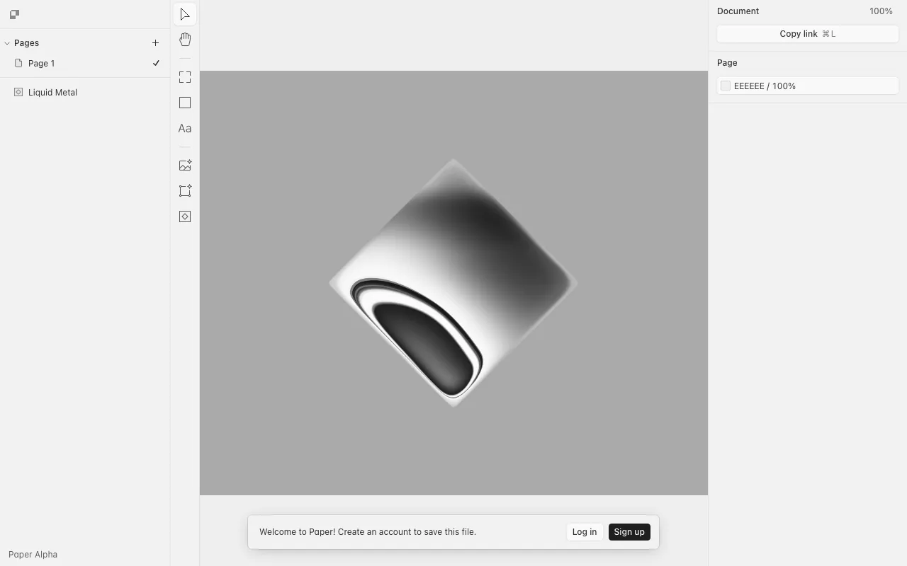 Anteprima di Liquid metal, tool per fare loghi animati