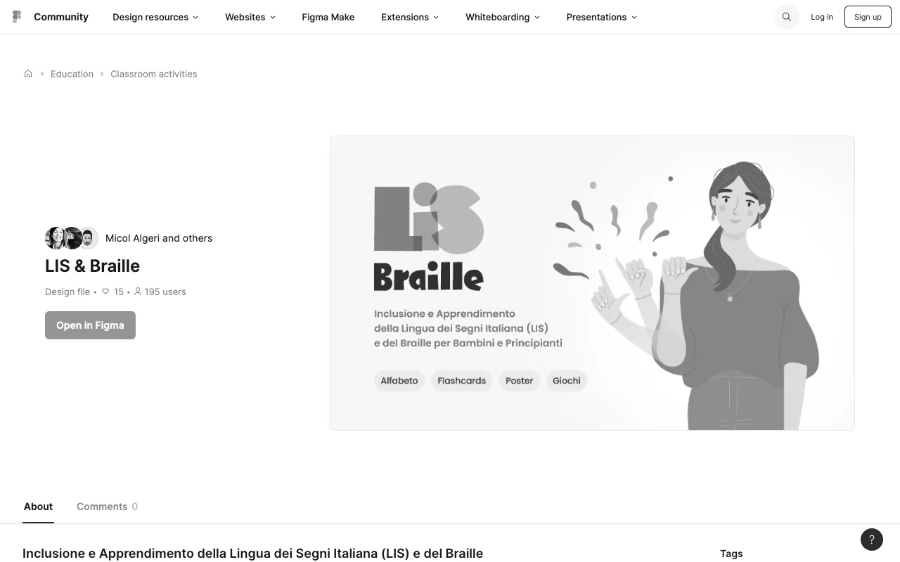 Anteprima di LIS & Braille, figma Kit (comprese le carte stampabili)