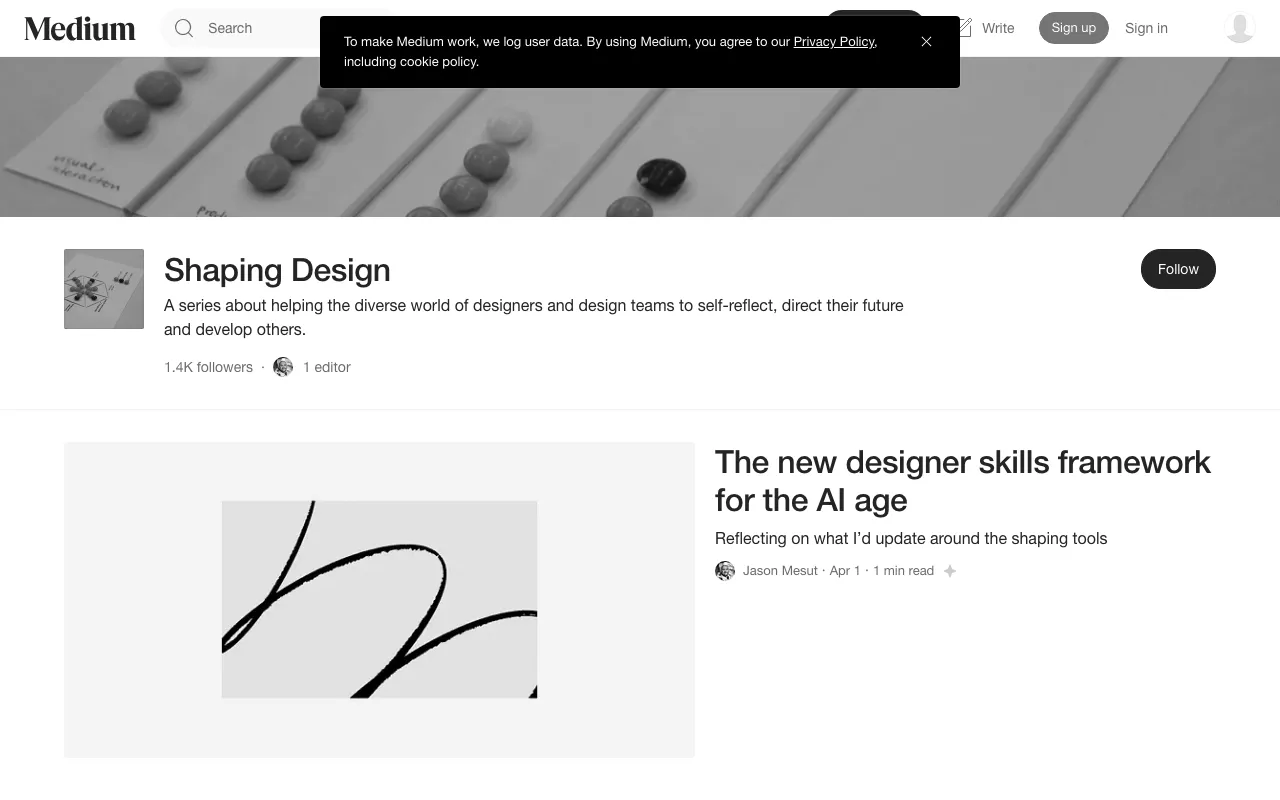 Anteprima di Lista di articoli sulla carriera e crescita di chi fa design