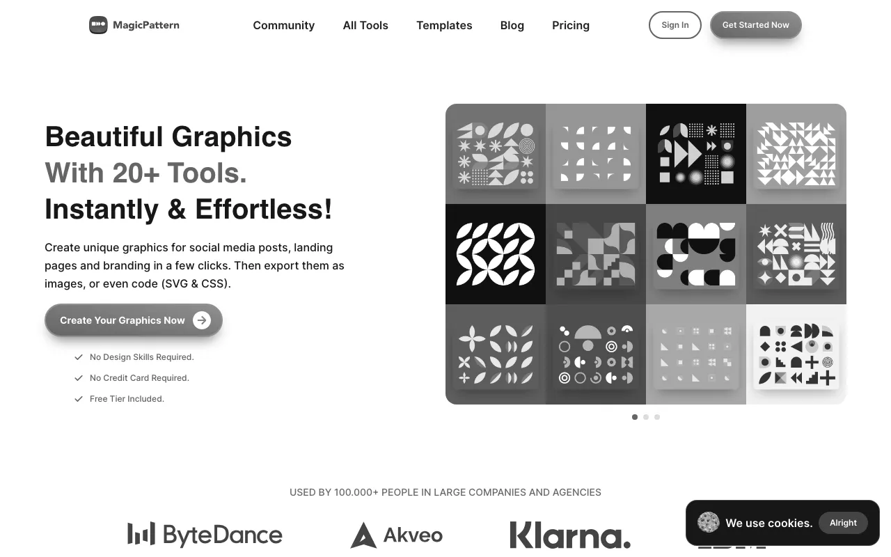 Anteprima di Magic pattern, tool che crea pattern