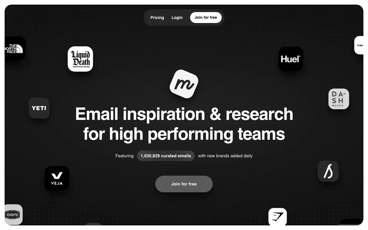 Anteprima di Mailboard, raccolta di email famose e performanti