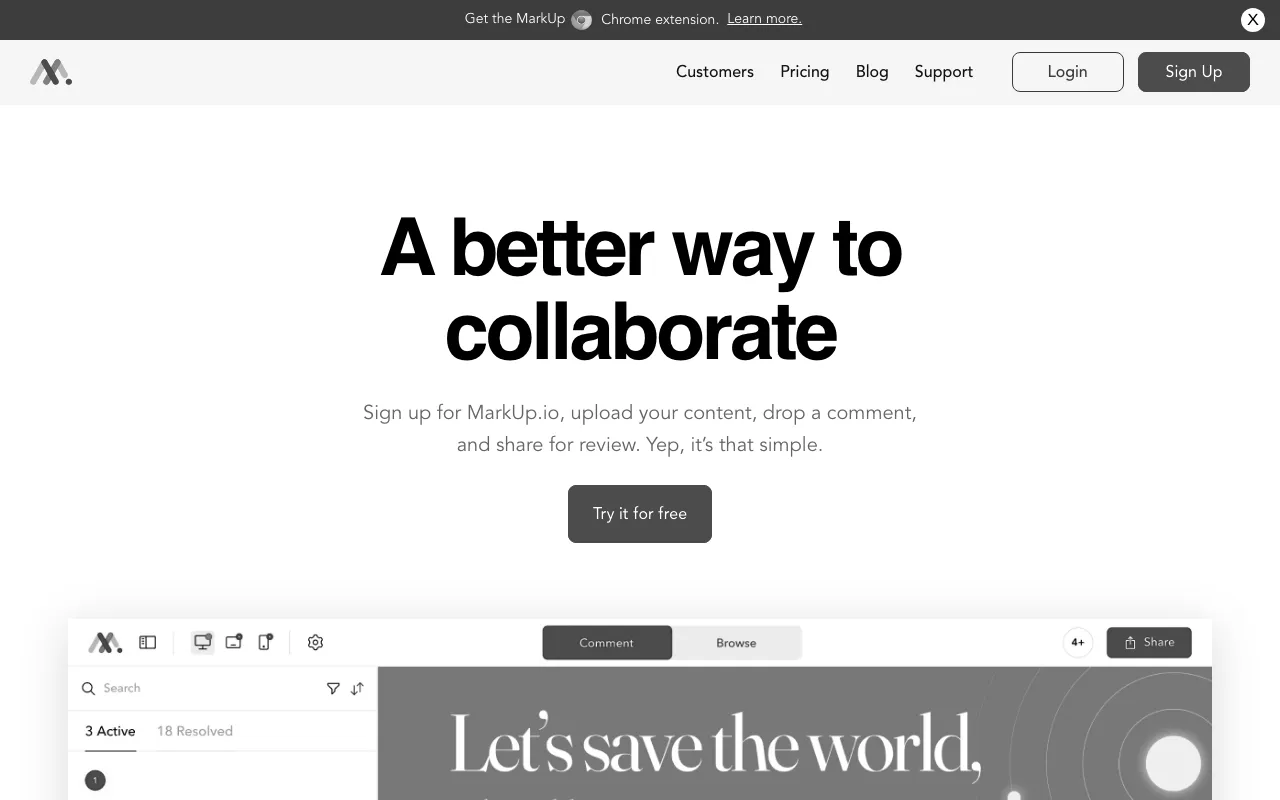 Anteprima di Markup.io, tool di feedback per il frontend