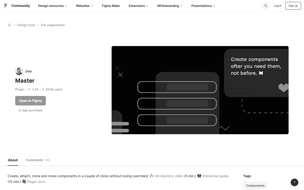 Anteprima di Master (Figma plugin)