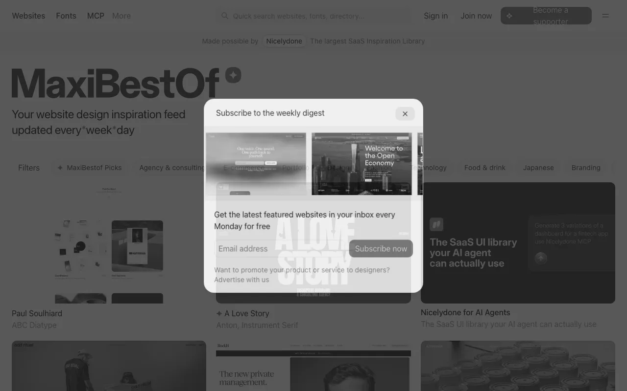 Anteprima di Maxi Best Of, raccolta di website design