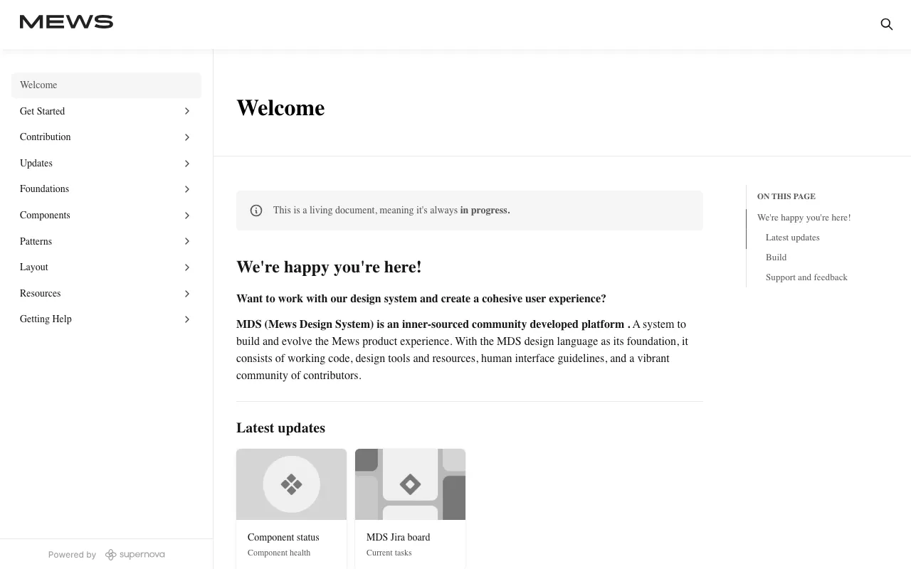 Anteprima di Mews Design System