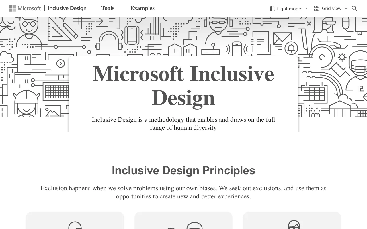 Anteprima di Microsoft Inclusive Design, guida sull’accessibilità