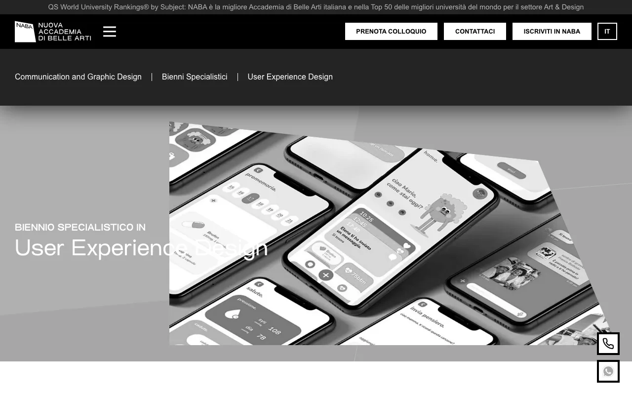 Anteprima di NABA, corso universitario sulla UX