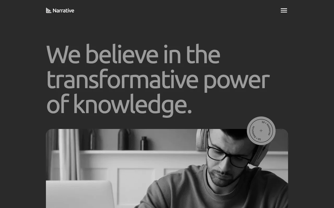 Anteprima di Narrative, raccolta di contenuti sul design