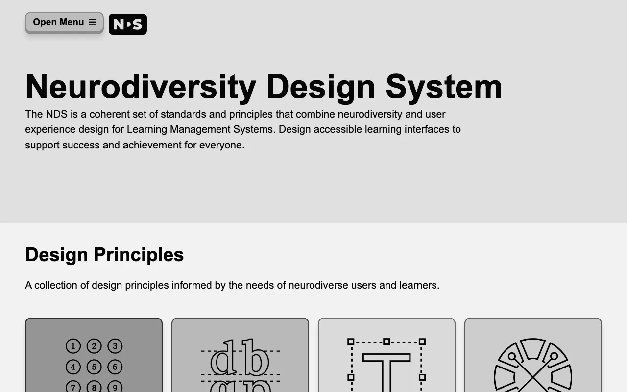 Anteprima di Neurodiversity Design System