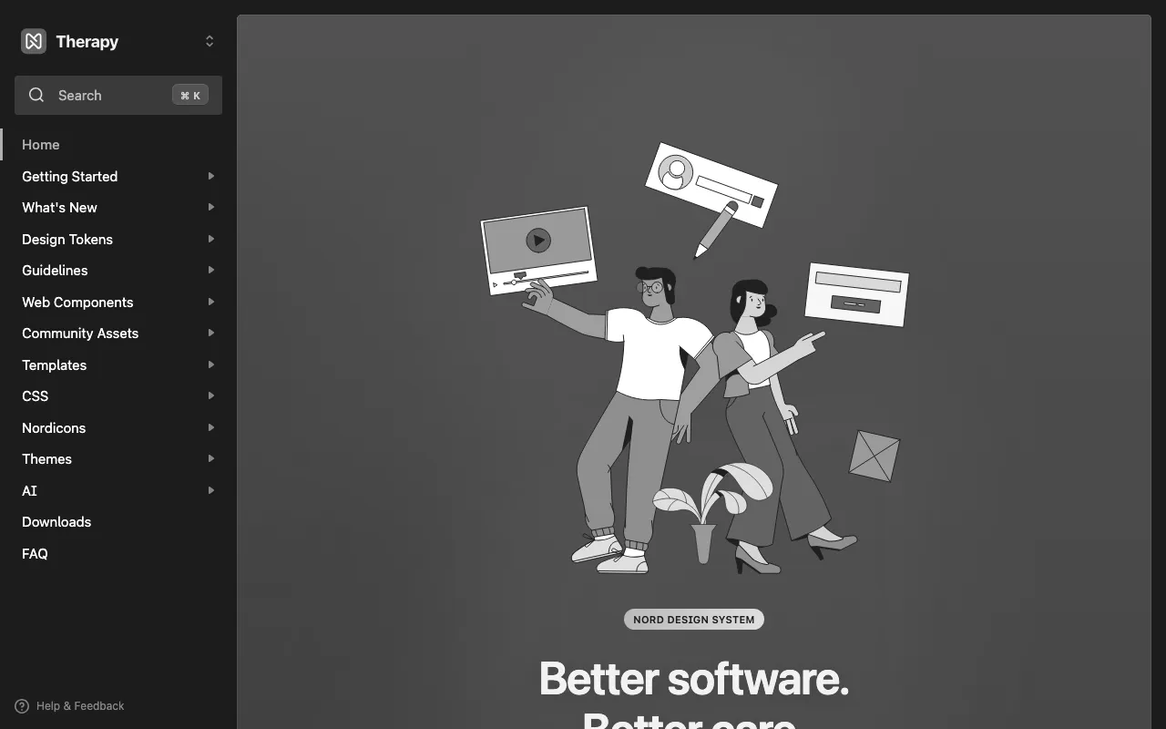 Anteprima di Nordhealth design system