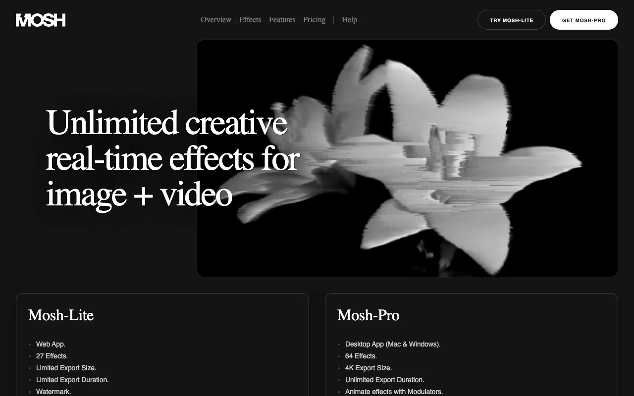 Anteprima di PhotoMosh, tool per creare effetti glitch sulle immagini
