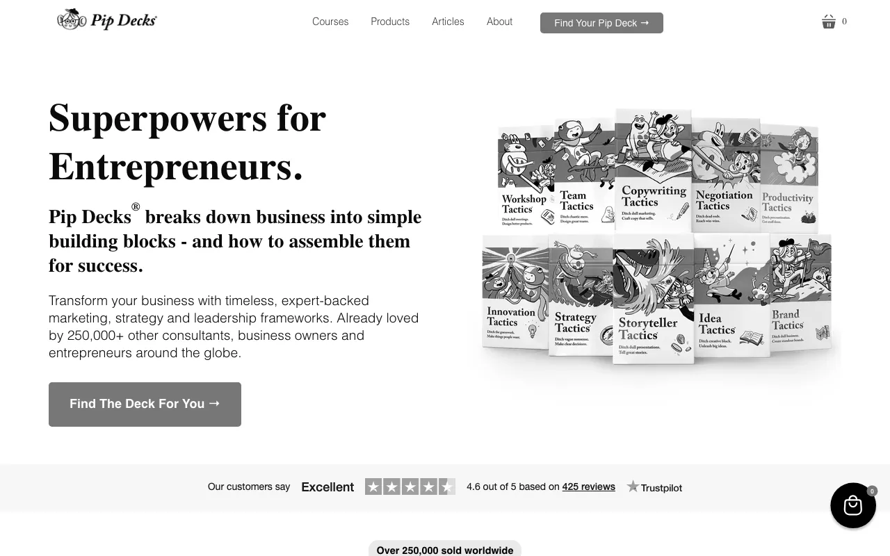 Anteprima di Pipdecks, carte fisiche per designer