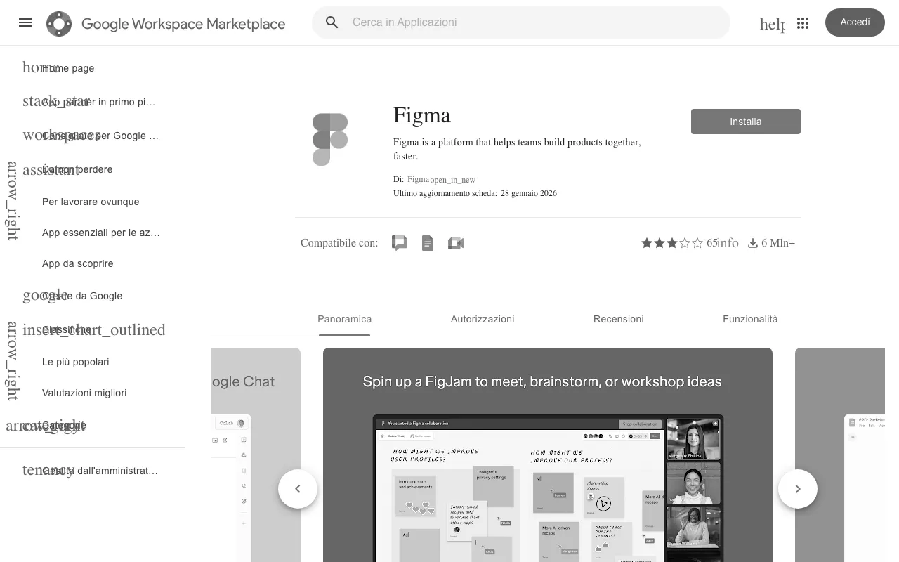 Anteprima di Plugin Figma per Google Meet