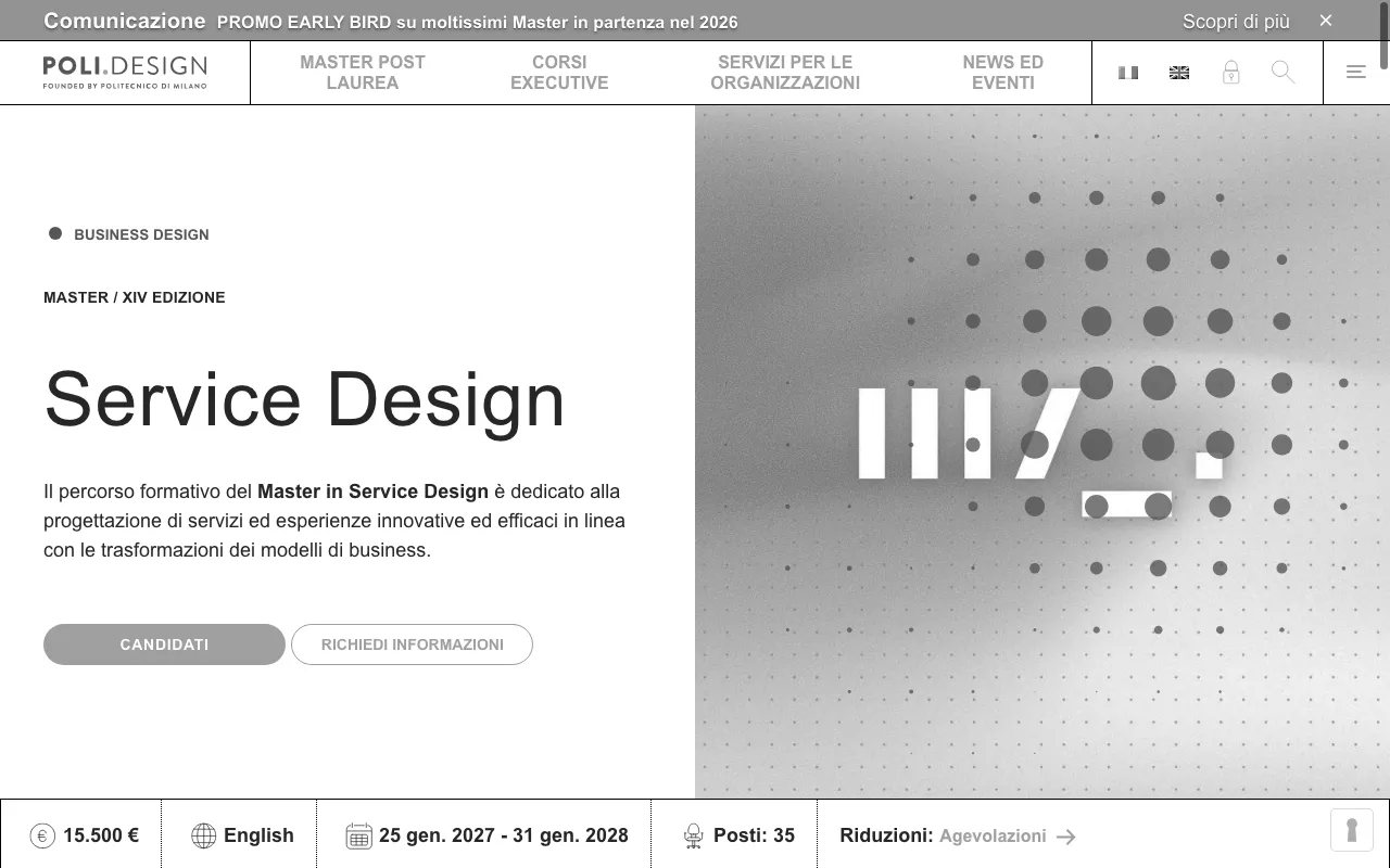 Anteprima di POLI.design - Master Service Design