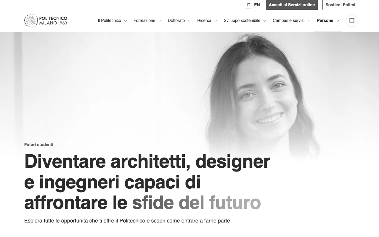 Anteprima di Politecnico di Milano, corsi di laurea in design