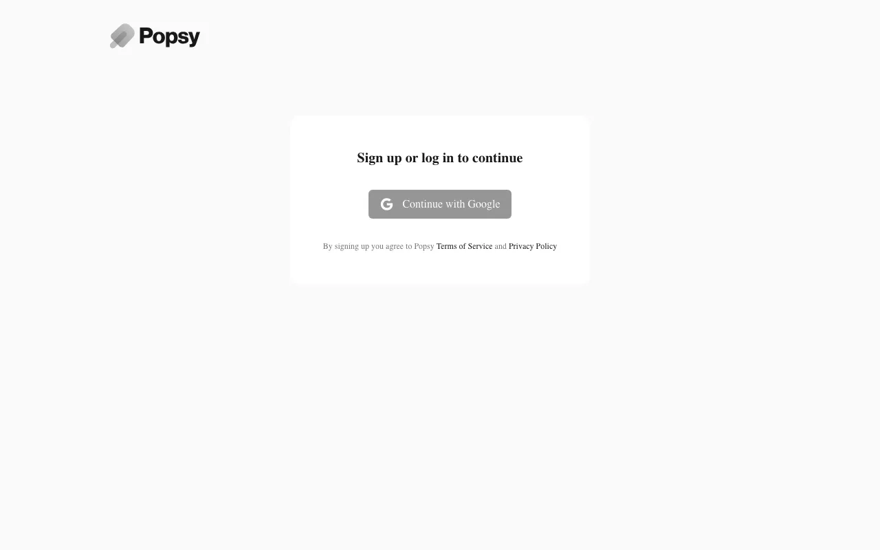 Anteprima di Popsy, tool che trasforma notion in website