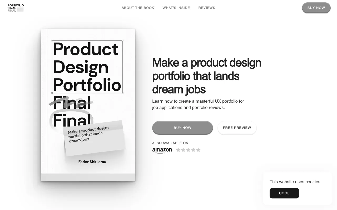Anteprima di Product design portfolio, libro per designer