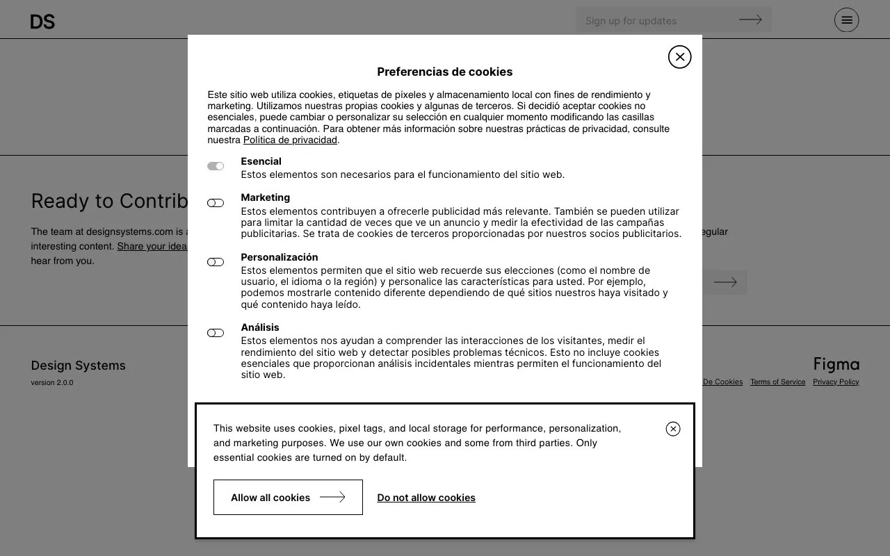 Anteprima di Raccolta di design system per Figma, con articoli, tips e suggerimenti