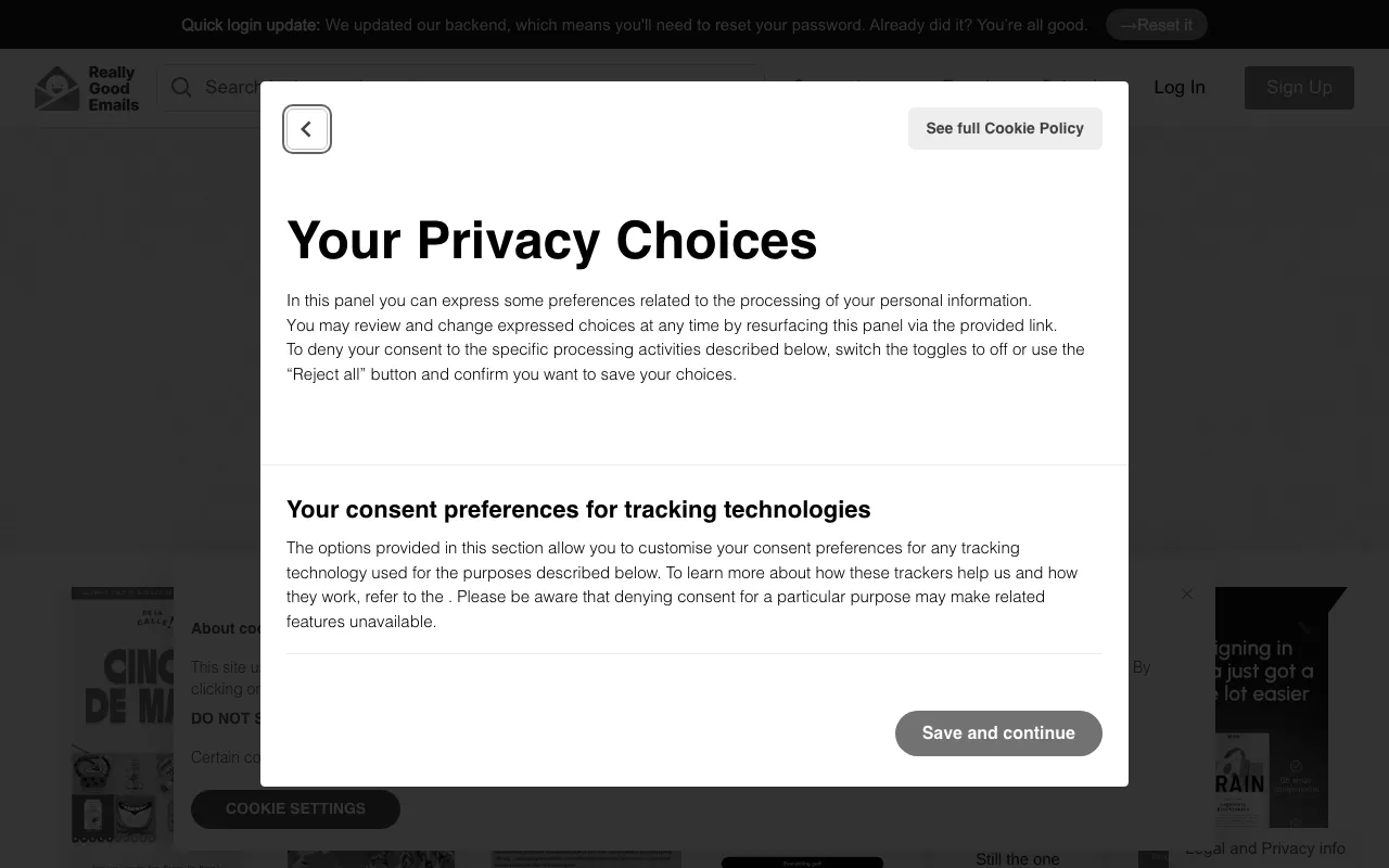 Anteprima di Really Good Emails, raccolta di email