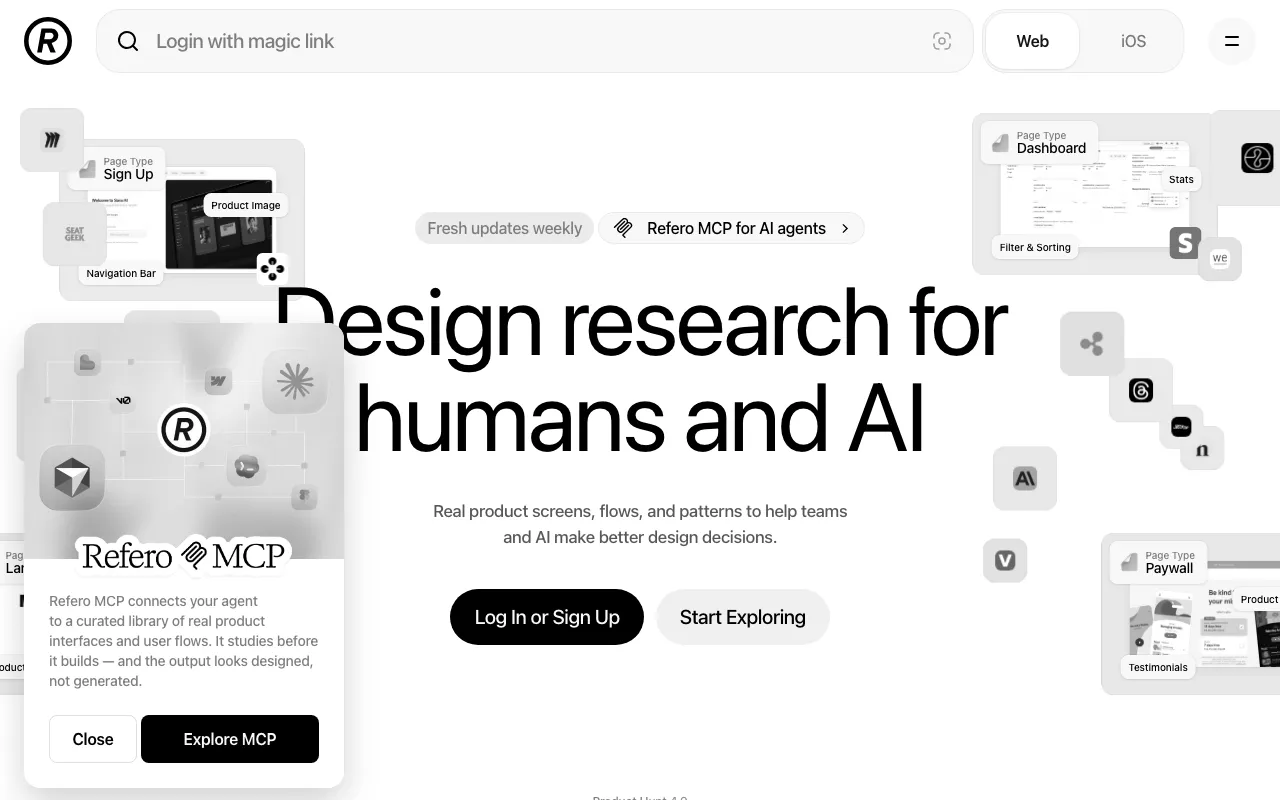 Anteprima di Refero, raccolta di esempi di product design