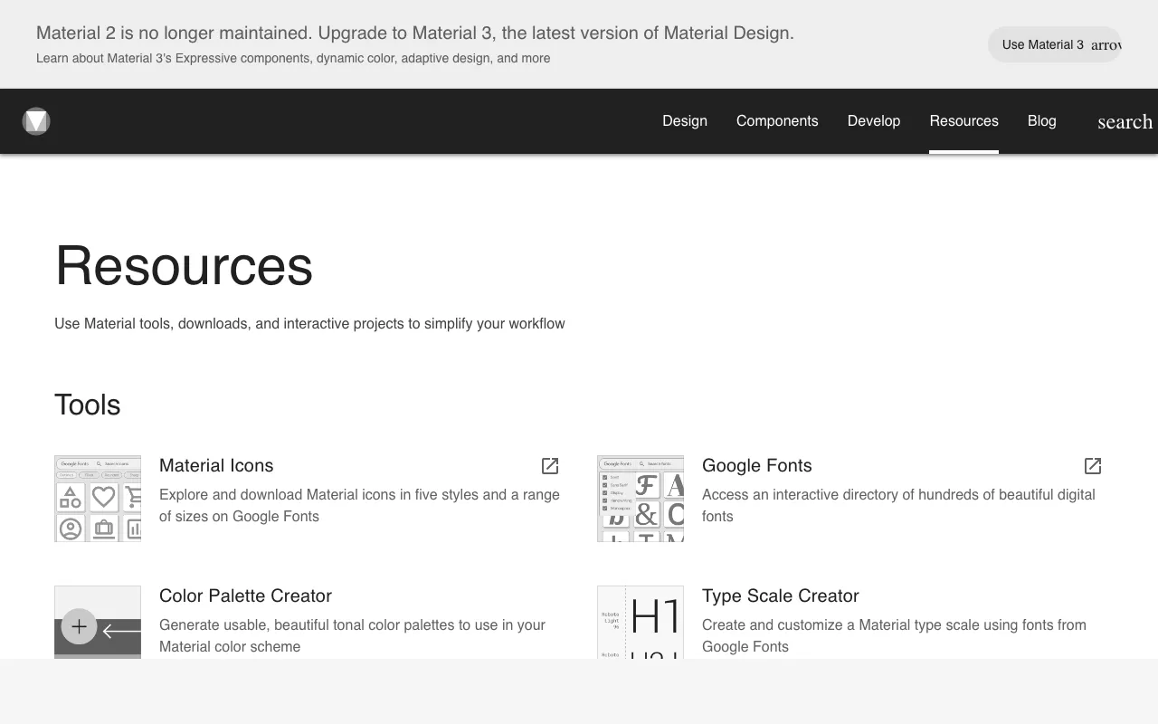Anteprima di Risorse Figma ufficiali Material (Google)