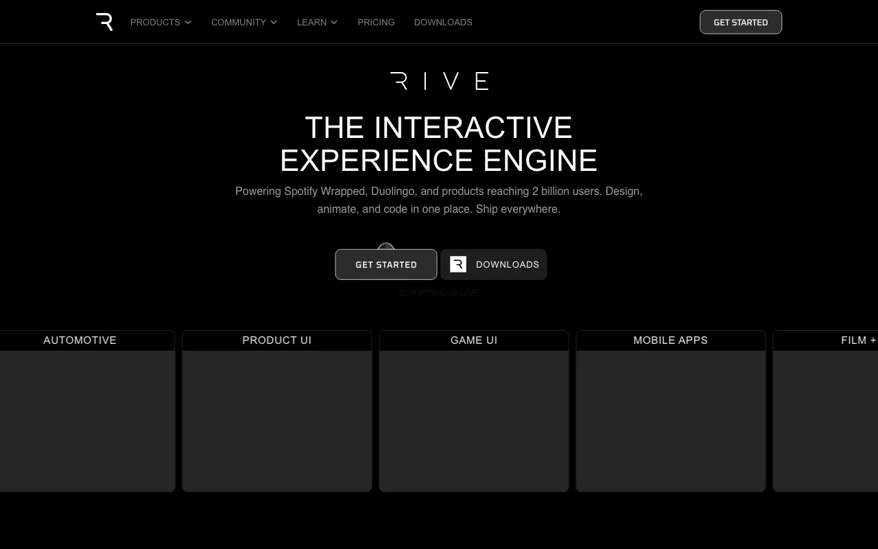 Anteprima di Rive, tool per animazioni digitali