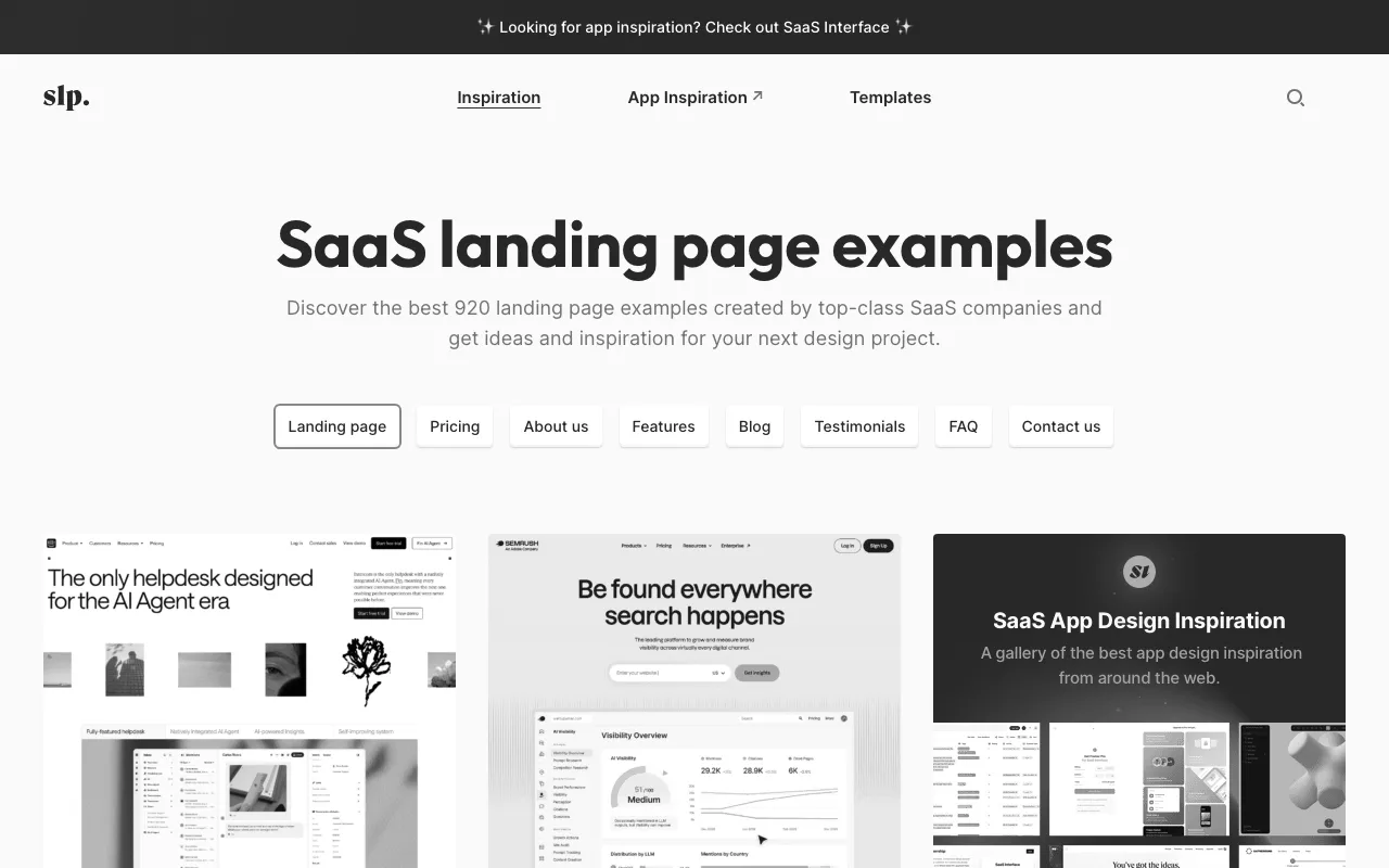 Anteprima di Saas Landing page, raccolta di landing page