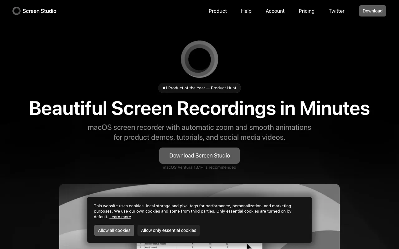 Anteprima di Screen Studio, tool per registrare lo schermo