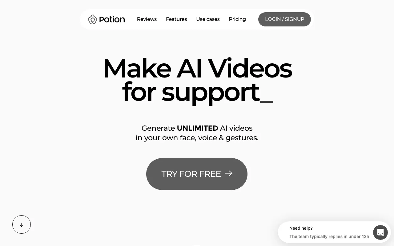 Anteprima di Send Potion, tool di personalizzazione video