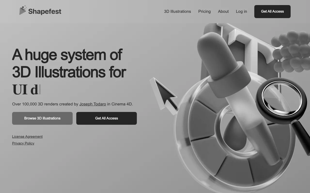 Anteprima di Shapefest, raccolta di elementi 3D